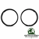 Rugged Ridge Scheinwerferrahmen Blenden Schwarz Kunststoff rechts + links Jeep Wrangler TJ (1996-2006)