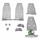 Rugged Ridge Türscharnier Set Türhalteset Vollstahltüren Edelstahl hochglanzpoliert Jeep Wrangler YJ (1994-1995)