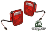 Tail light pair US right + left with Side marker Jeep CJ 81-86