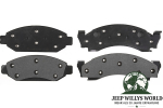 Bremsklötze vorne für beide Seiten, Rückseite und Frontseite abgebildet, Jeep CJ5 CJ7 77-78