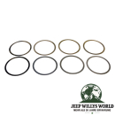 Einstellscheiben Eingangswelle Dana 300 Verteilergetriebe Jeep CJ5 / CJ7 / CJ8 (80-86), Nahansicht.