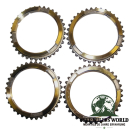 Synchronring Set 4 Teilig T176, T177 Schaltgetriebe Jeep CJ / SJ (80-86), alle 4 Ringe abgebildet.