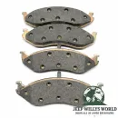 Bremsbeläge Set Vorderachse Jeep CJ YJ XJ MJ 82-89, 4 Stück, Übersichtsbild auf Belagseite.