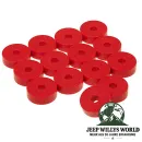 Body Mount Set Polyurethane Red Jeep CJ 55-73