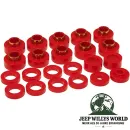 Karosserieauflagegummi Set Rot Jeep CJ 80-86