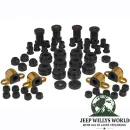 Karosseriebuchsen Fahrwerkbuchsen Komplett Set PU schwarz Jeep CJ 76-79