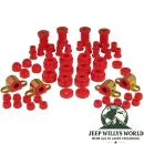 Karosseriebuchsen Fahrwerkbuchsen Komplett Set PU rot Jeep CJ 76-79