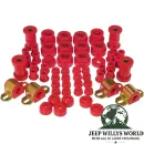 Karosseriebuchsen Fahrwerkbuchsen Komplett Set PU rot Jeep CJ 80-86