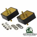 Motorhalter Paar Schwarz rechts + links Jeep CJ 8 Zyl. 72-86