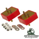Motorhalter Paar rechts + links Rot Jeep CJ 8 Zyl. 72-86