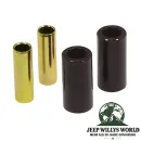 Blattfederbuchsen Set Federgehänge vorne oder hinten PU schwarz Jeep CJ 55-75
