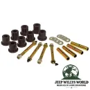 Blattfederbuchsen Set Federgehänge abschmierbar vorne PU schwarz Jeep CJ 76-86