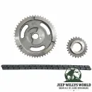 Steuerkettensatz 3 teilig Steuerkette, Kurbelwellenrad, Steuerkettenführung AMC 2,5L. Jeep CJ5 CJ7 CJ8 / Wrangler YJ TJ / Cherokee XJ (1983-2002).