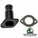 Thermostatgehäuse Anschlussstutzen mit Dichtung für 2,4L Motor. Jeep Wrangler TJ / Cherokee KJ (2002-2006) von unten