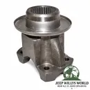 Kardanflansch Dana 30 Vorderachse, 44 Hinterachse, 300 Verteilergetriebe Jeep CJ Wrangler Cherokee Commanche 66-93, Flansch verschraubung auf Montagepunkten liegend, ganzer Artikel zu sehen.
