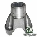 Kardanflansch Dana 30 Vorderachse, 44 Hinterachse, 300 Verteilergetriebe Jeep CJ Wrangler Cherokee Commanche 66-93, Flansch verschraubung auf Montagepunkten liegend, ganzer Artikel zu sehen.
