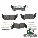 Bremsbeläge Set Vorderachse Jeep CJ YJ XJ MJ 82-89, 4 Stück, Übersichtsbild auf Belagseite.