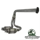 Hosenrohr, Flammrohr mit zwei Katalysatoren für 4,0L Motor. Jeep Wrangler TJ (25.01.2000-2002).