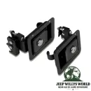 Bestop lockable Paddle Style Door Handle Kit Jeep CJ7 / CJ8 / YJ (76-95), close-up with outside facing viewer.