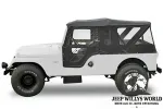 Tigertop Verdeck inkl. Türen Schwarz Jeep CJ6 55-75