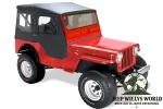 Tigertop Verdeck inkl. Türen Schwarz Jeep Willys CJ3A + M38 49-53