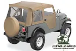 Supertop Verdeck incl. teilbare Türen Tan Denim Jeep CJ5 76-83