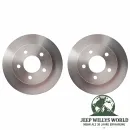 Bremsscheibe Paar Vorderachse Jeep CJ YJ XJ MJ 82-89, 4 Stück, Übersichtsbild auf Belagseite.