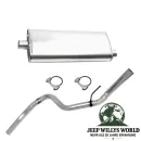 Endschalldämpfer und Endrohrbogen Kit (aluminisiert) mit 2,25