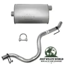 Aluminisiertes Endschalldämpfer und Endrohrbogen Kit für 2,5L oder 4,0L Motor Auspuffanlage. Jeep Wrangler YJ (1993-1995) inkl. Schelle.