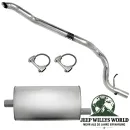 Endschalldämpfer und Endrohrbogen Kit (aluminisiert) inkl. Schellen. 2,25