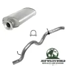 Endschalldämpfer & Endrohr Set (aluminisiert) mit 2,25