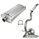 Endschalldämpfer & Endrohr Set (aluminisiert) mit 2,25