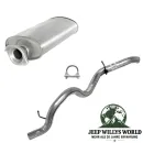 Endschalldämpfer & Endrohr Set (aluminisiert) mit 2,25