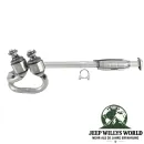 Hosenrohr, Flammrohr mit zwei Katalysatoren und Schelle für 4,0L Motor. Jeep Wrangler TJ (2004-2006).