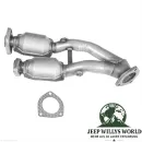 Doppel Katalysator für 4,0L 6 Zylinder Motor. Jeep Cherokee XJ (20.01.2000-2001), mit Dichtung.