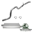 Endschalldämpfer und Endrohrbogen Kit (aluminisiert) mit 2