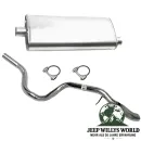 Endschalldämpfer und Endrohrbogen Kit (aluminisiert) mit 2,25