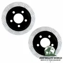 Bremsscheibe Paar Vorderachse Jeep CJ YJ XJ MJ 82-89, 4 Stück, Übersichtsbild auf Belagseite.