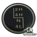 Schaltbildeinlage für NP231 Verteilergetriebe. Jeep Wrangler YJ (1987-1995).