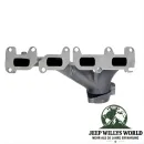 Abgaskrümmer für 2,4L Motor. Jeep Wrangler TJ / Liberty KJ (2002-2006), Motorseitig abgebildet.