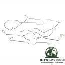 Brake Lines Set Stainless Steel 7-pcs. for small rear axle Jeep CJ7 76-80