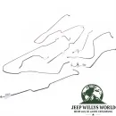 Brake Lines Set Stainless Steel 7-pcs. without ABS Jeep Wrangler 87-94