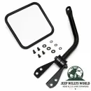 Außenspiegel Set schwarz pulverbeschichtet. Jeep CJ5 CJ6 CJ7 CJ8 / Wrangler YJ / Willys M38A1 (1955-1995).