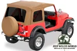Supertop Softtop with tinted WIndows Bestop Spice Denim Jeep CJ7 Wrangler YJ 80-95