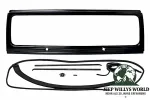 Frontscheibenrahmen Stahl, schwarz grundiert mit Dichtungen und Schrauben. Jeep Wrangler YJ (1987-1995)