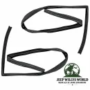 Fairchild Türdichtung, Fensterführung Paar links & rechts, Vollstahltür. Jeep Wrangler TJ (1996-2006), beide Dichtungen