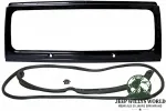 Stahl Scheibenrahmen Kit, schwarz grundiert mit allen Dichtungen & Schrauben. Jeep CJ5 CJ7 CJ8 (1976-1986)