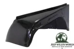Kotflügel vorne links, schwarz grundiert, Montage an original Befestigungspunkten. Jeep CJ5 / CJ6 (1969-1971).
