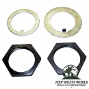 Radlager Achsmutter Set Dana 25 + 27 + 30 Jeep Willys Ford GPW 41-86