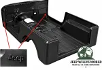 Karosserie Body mit Logo Prägung. Jeep Wrangler YJ (1987-1995).